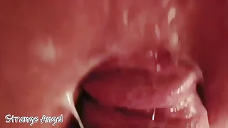Curvy gay irritant filled by hot sperm closeup